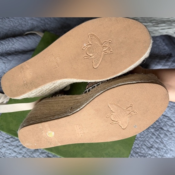 Gucci Women's Brown Espadrilles with Gold Accents - Picture 6 of 6